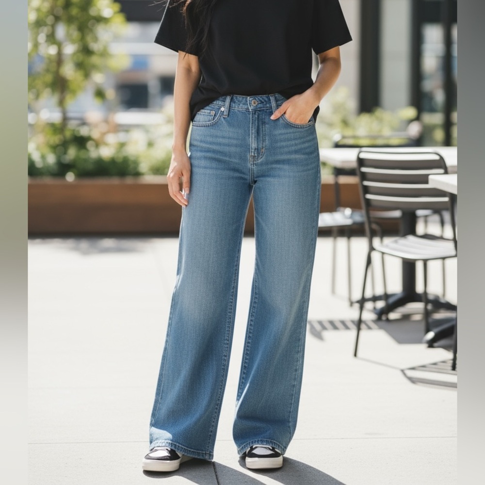 Armani Exchange Blue Flare Jeans